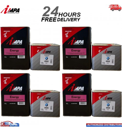 4X IMPA 2K MS Clearcoat / LACQUER With Hardener 7.5 Litre kit